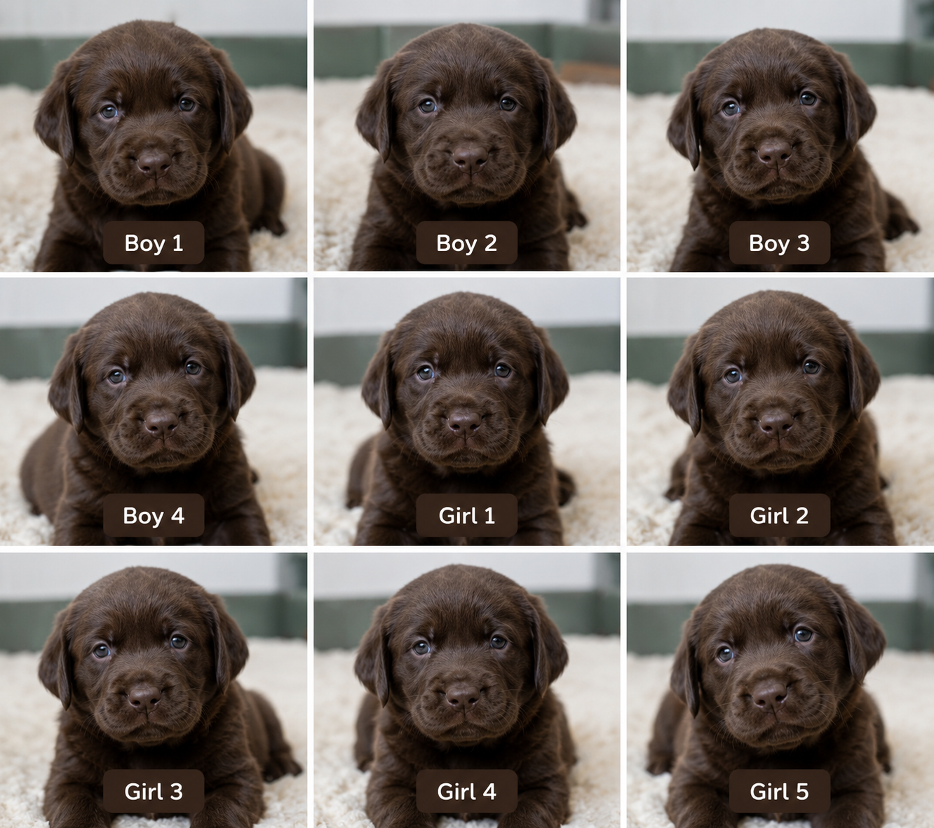 KC registered chocolate Labrador puppies in Glasgow