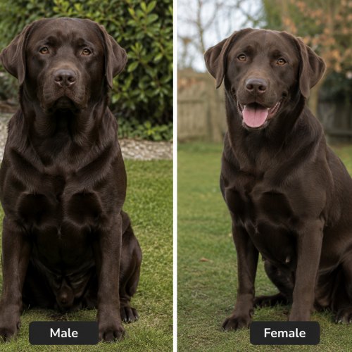 Family-raised chocolate Labrador puppy in Glasgow